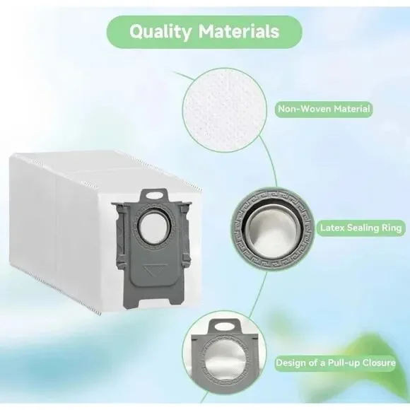 Dust Bags Roborock QRevo Series S8 MaxV Ultra S8 Max Ultra Saros10 14/pack - Picture 2 of 6